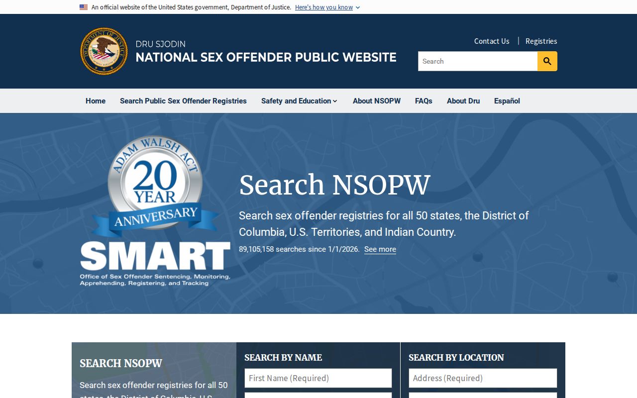 Quay County sex offender search through the national registry website